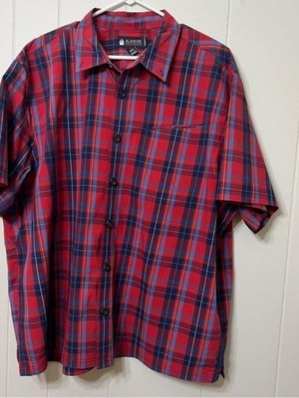 Alaskan Hardgear Duluth Trading Borealis Plaid Short Sleeve Shirt Mens Size 2XL